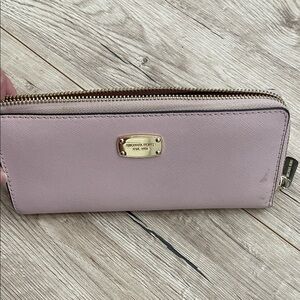 Michael Kors Light Pink Zip-Around Wallet